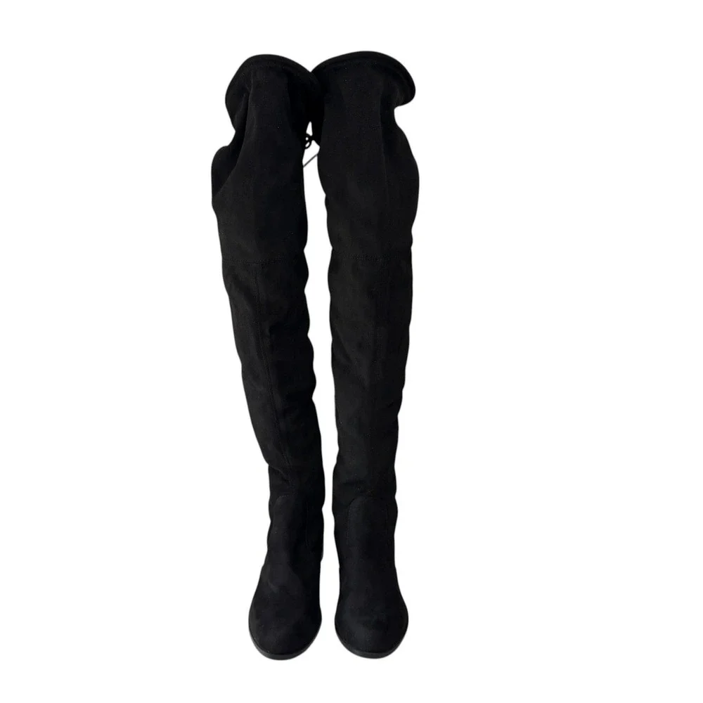 Andrea By Charles David‎ Black Suede Over The Knee Boots 5M Fall Winter Chic